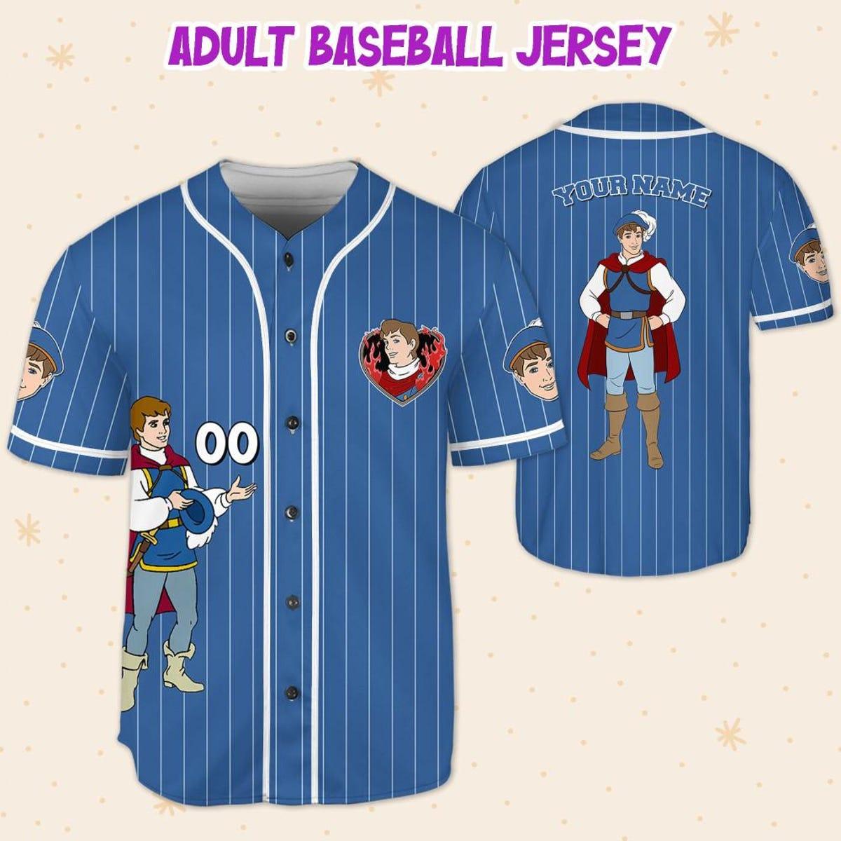 Mckenzieshoponline Disney Snow White Prince Florian Personalized Baseball Jersey For Fans - Image 6