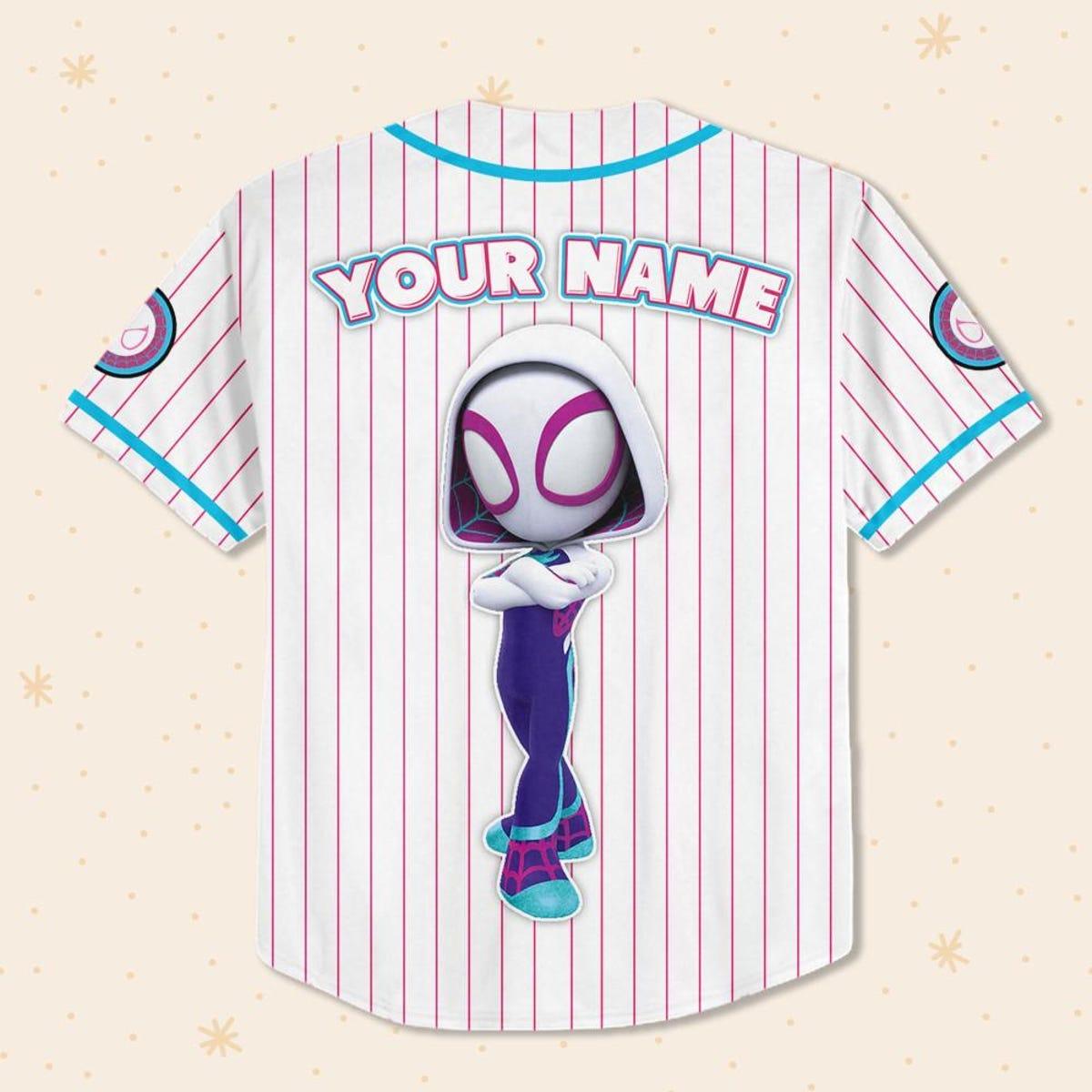 Mckenzieshoponline Disney Spidey And Friends Gwen Ghost Spider Personalized Baseball Jersey For Fans - Image 4