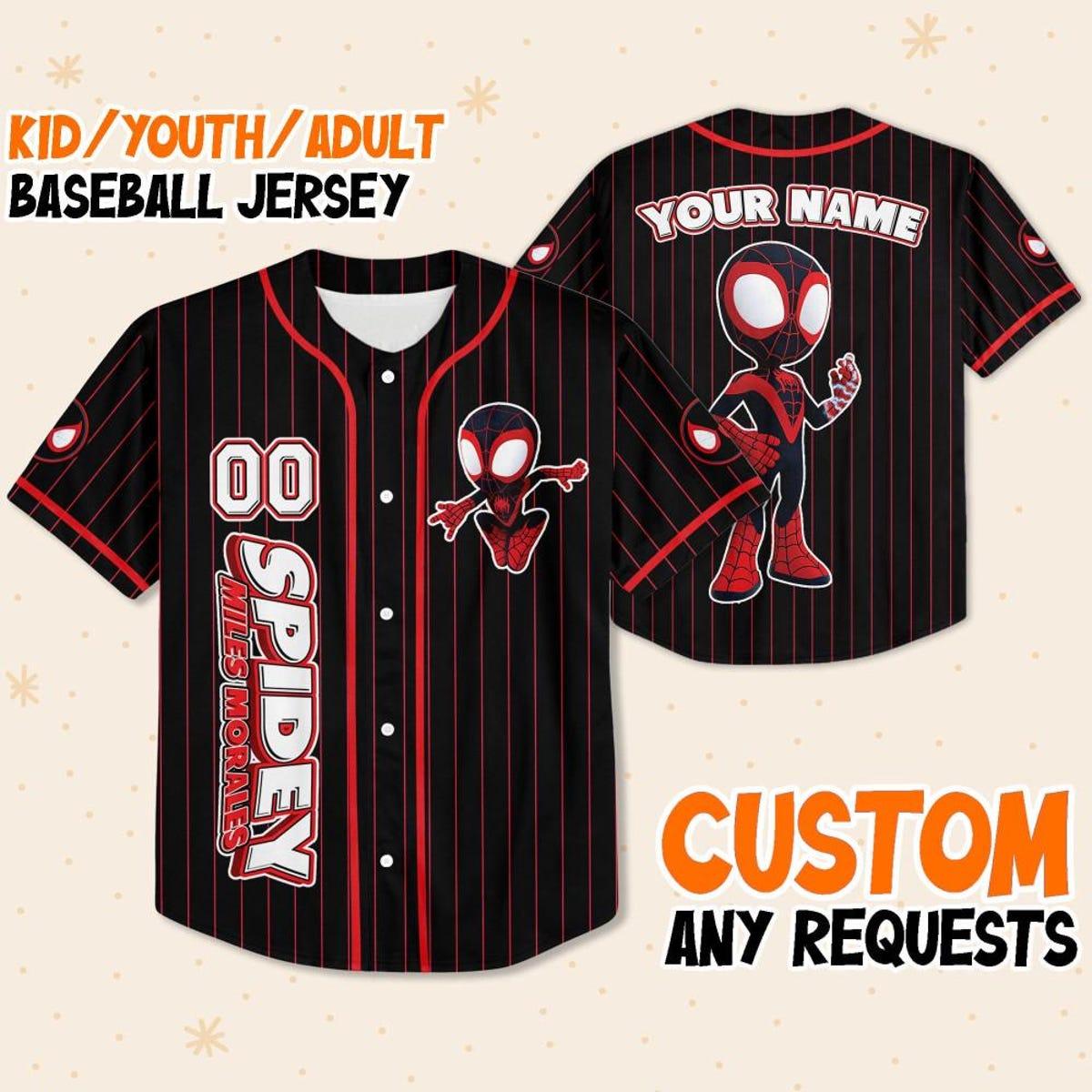 Mckenzieshoponline Disney Spidey And Friends Miles Morales Personalized Baseball Jersey For Fans
