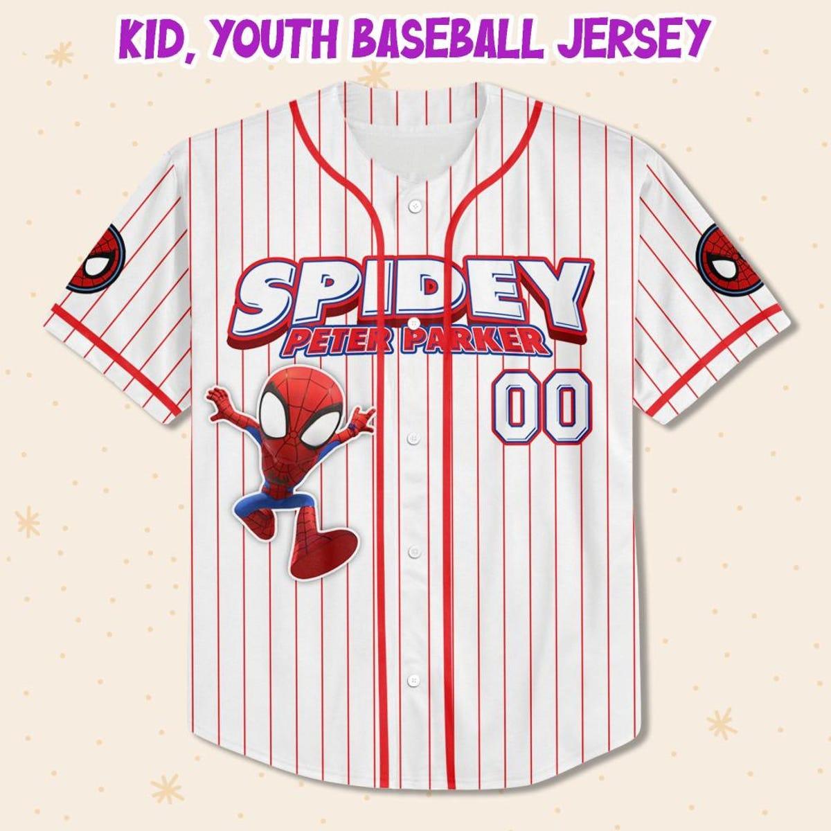 Mckenzieshoponline Disney Spidey And Friends Peter Parker Personalized Baseball Jersey For Fans - Image 3
