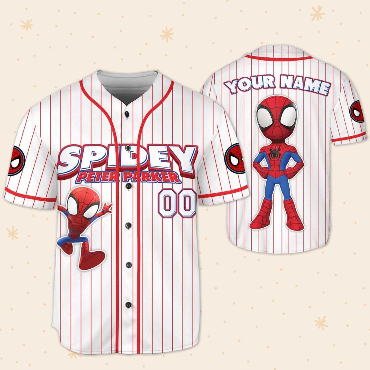 Mckenzieshoponline Disney Spidey And Friends Peter Parker Personalized Baseball Jersey For Fans - Image 6