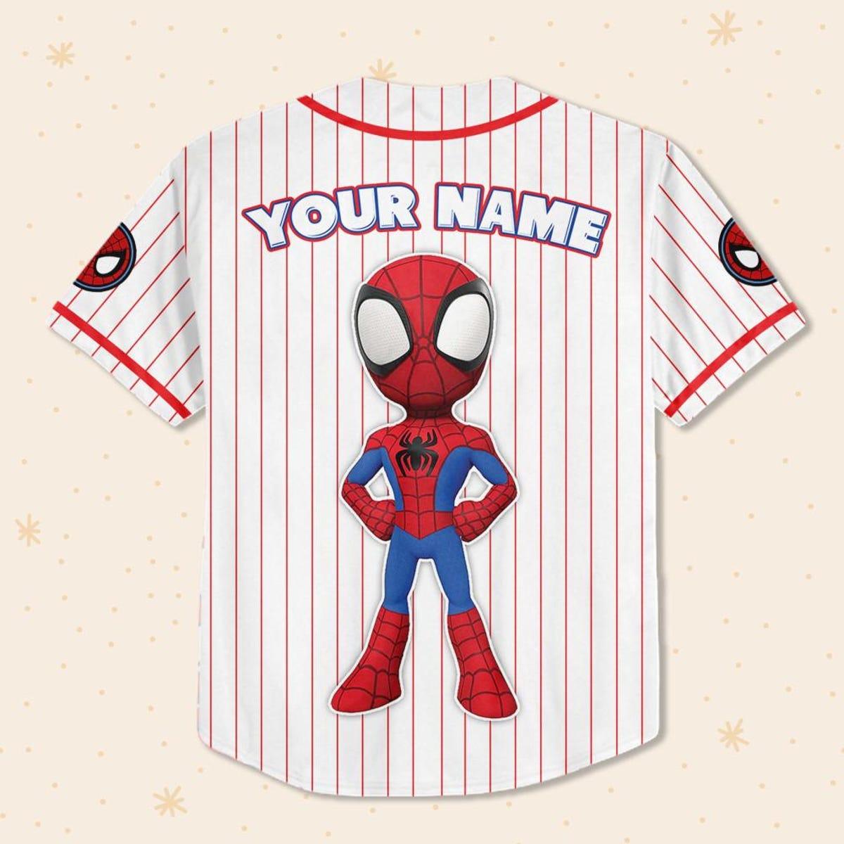 Mckenzieshoponline Disney Spidey And Friends Peter Parker Personalized Baseball Jersey For Fans - Image 4