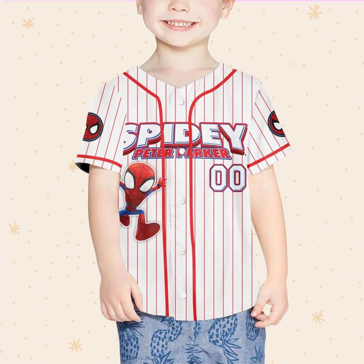 Mckenzieshoponline Disney Spidey And Friends Peter Parker Personalized Baseball Jersey For Fans - Image 5