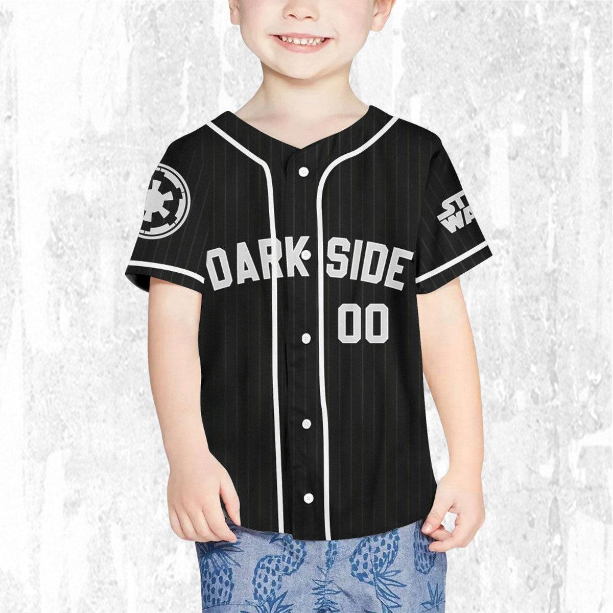 Mckenzieshoponline Disney Star Wars Dark Side Black Striped Personalized Baseball Jersey For Fans - Image 8
