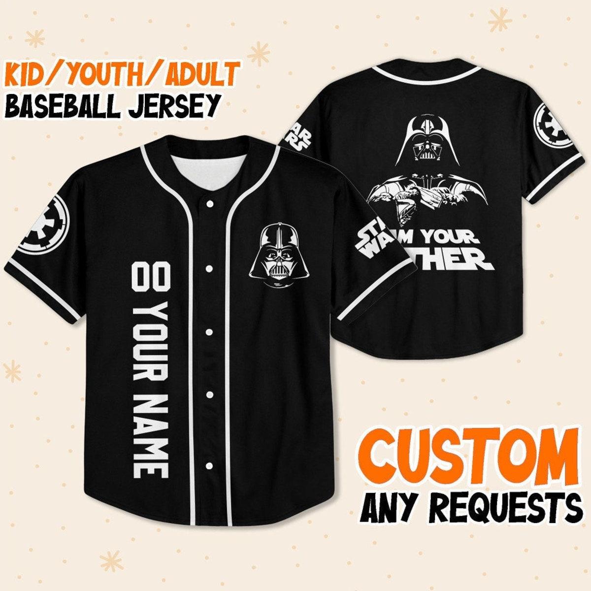 Mckenzieshoponline Disney Star Wars Darth Vader I Am Your Father Personalized Baseball Jersey For Fans