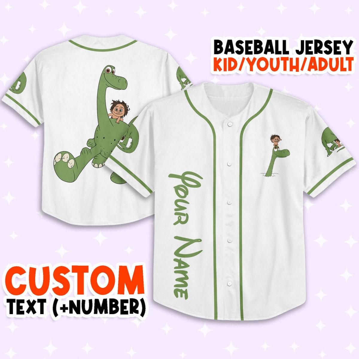 Mckenzieshoponline Disney The Good Dinosaur Spot And Arlo Personalized Baseball Jersey For Fans