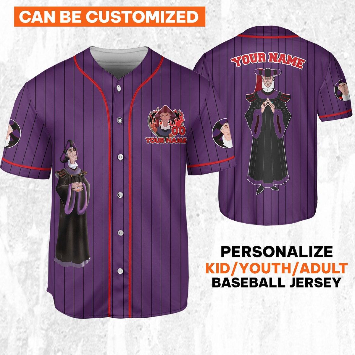 Mckenzieshoponline Disney The Hunchback Of Notre Dame Frollo Personalized Baseball Jersey For Fans - Image 2