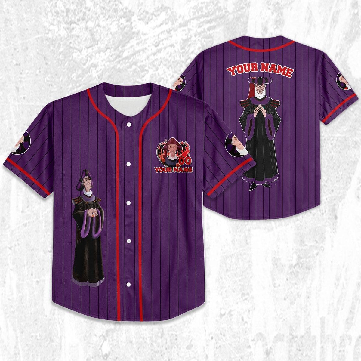 Mckenzieshoponline Disney The Hunchback Of Notre Dame Frollo Personalized Baseball Jersey For Fans - Image 3