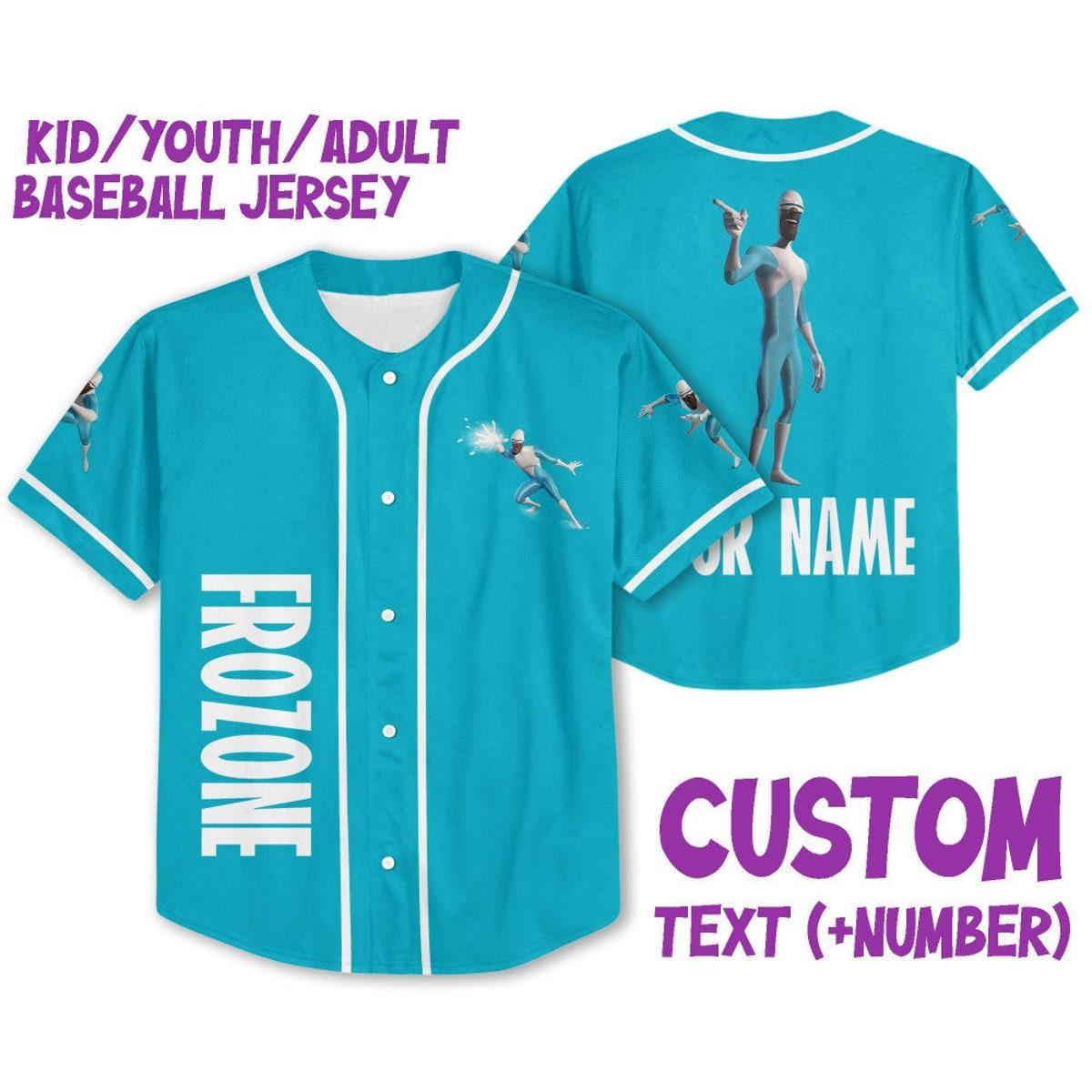 Mckenzieshoponline Disney The Incredibles Frozone Personalized Baseball Jersey For Fans