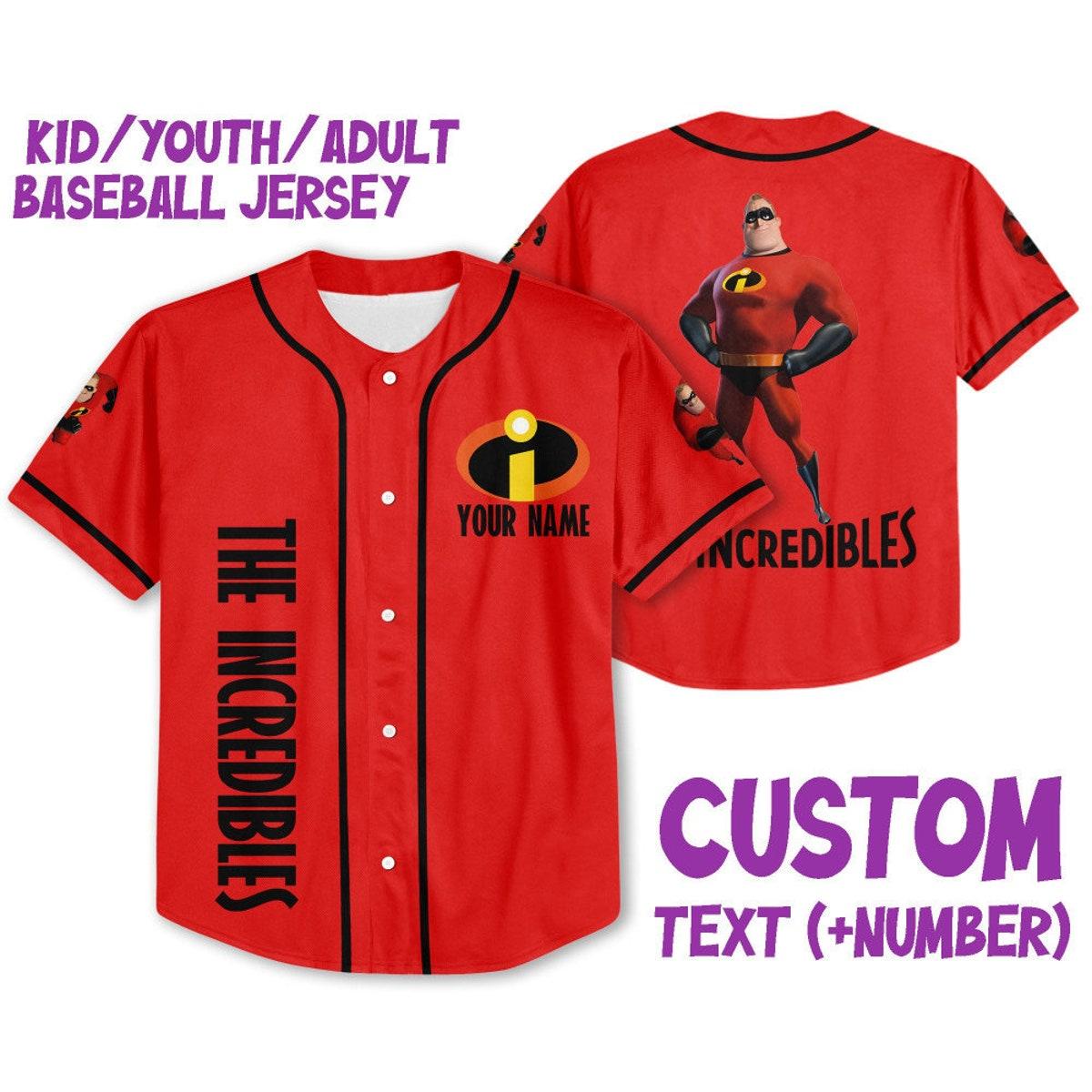 Mckenzieshoponline Disney The Incredibles Mr Incredible Personalized Baseball Jersey For Fans