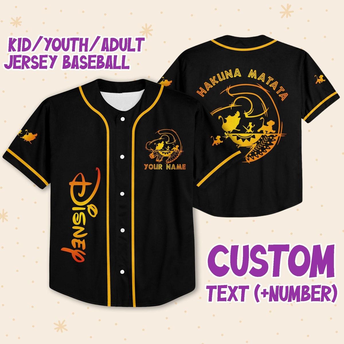 Mckenzieshoponline Disney The Lion King Hakuna Matata Personalized Baseball Jersey For Fans