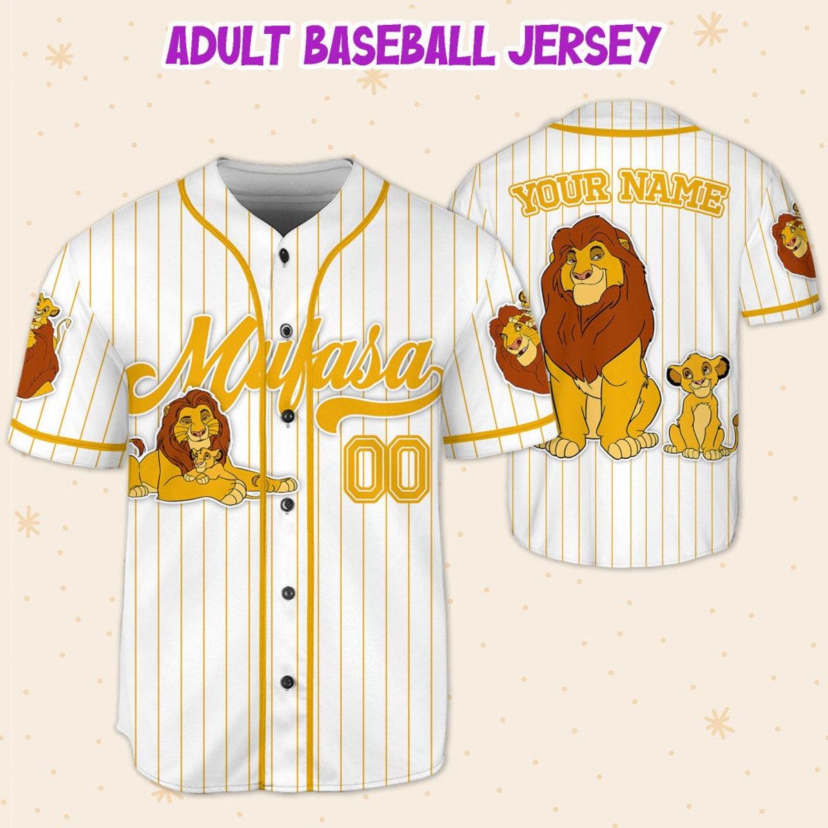 Mckenzieshoponline Disney The Lion King Mufasa Simple Stripe Personalized Baseball Jersey For Fans - Image 6