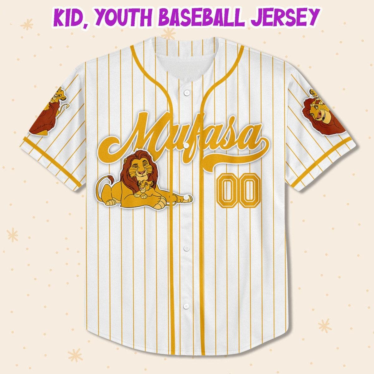 Mckenzieshoponline Disney The Lion King Mufasa Simple Stripe Personalized Baseball Jersey For Fans - Image 3