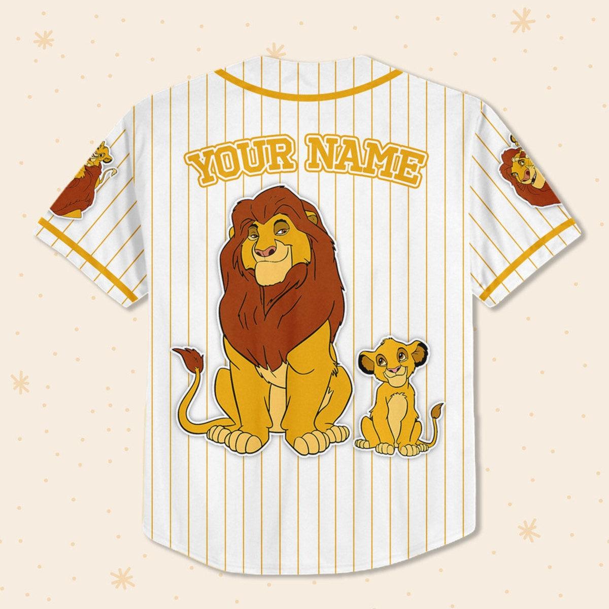 Mckenzieshoponline Disney The Lion King Mufasa Simple Stripe Personalized Baseball Jersey For Fans - Image 4