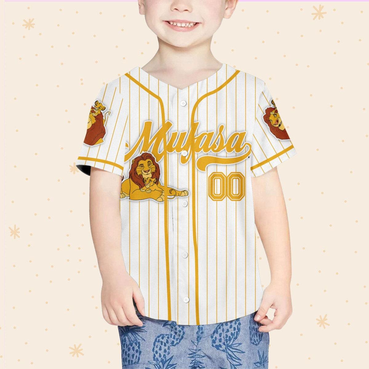 Mckenzieshoponline Disney The Lion King Mufasa Simple Stripe Personalized Baseball Jersey For Fans - Image 5