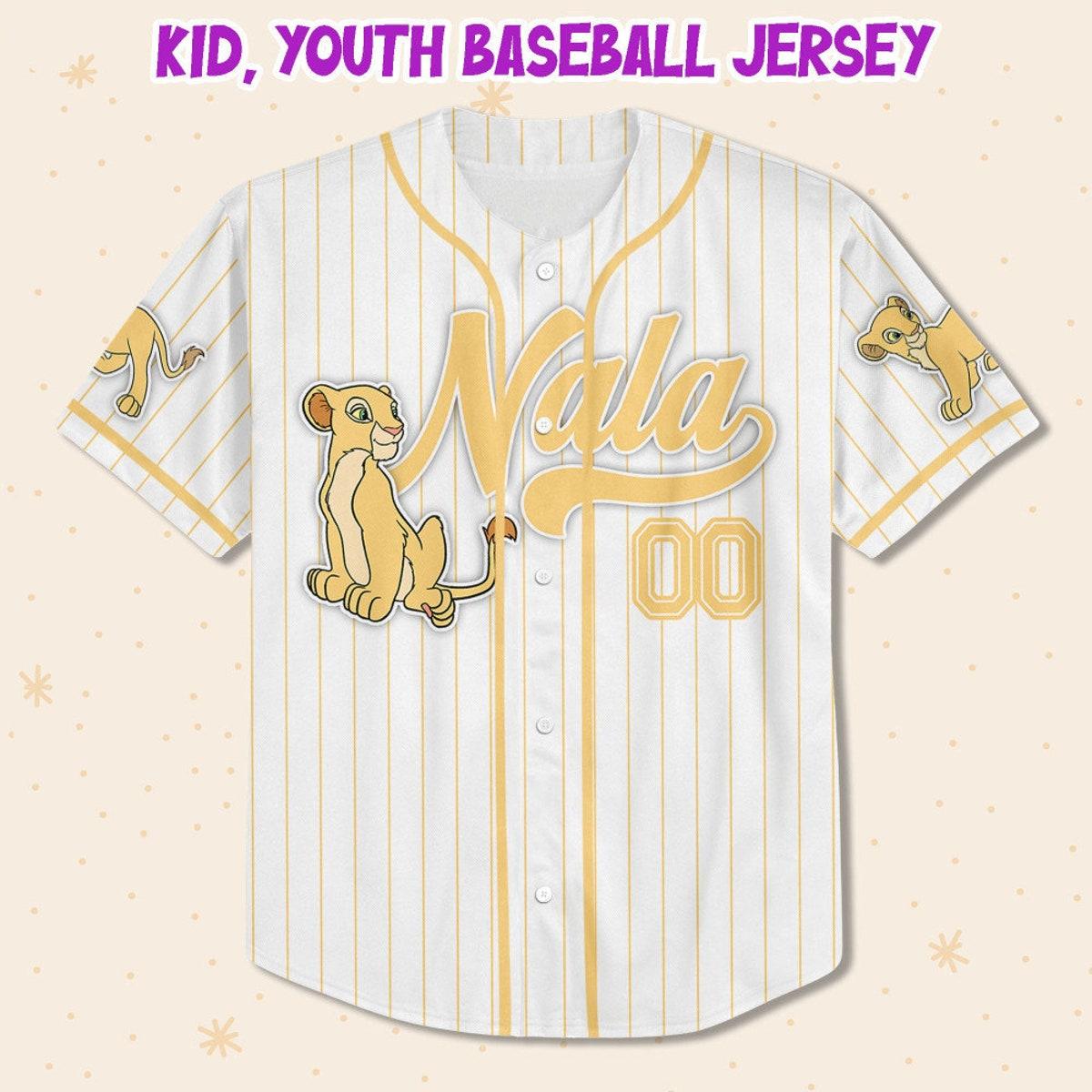 Mckenzieshoponline Disney The Lion King Nala Simple Stripe Personalized Baseball Jersey For Fans - Image 3