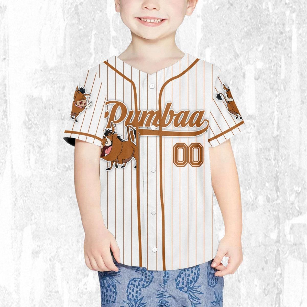 Mckenzieshoponline Disney The Lion King Pumbaa Simple Stripe Personalized Baseball Jersey For Fans - Image 8