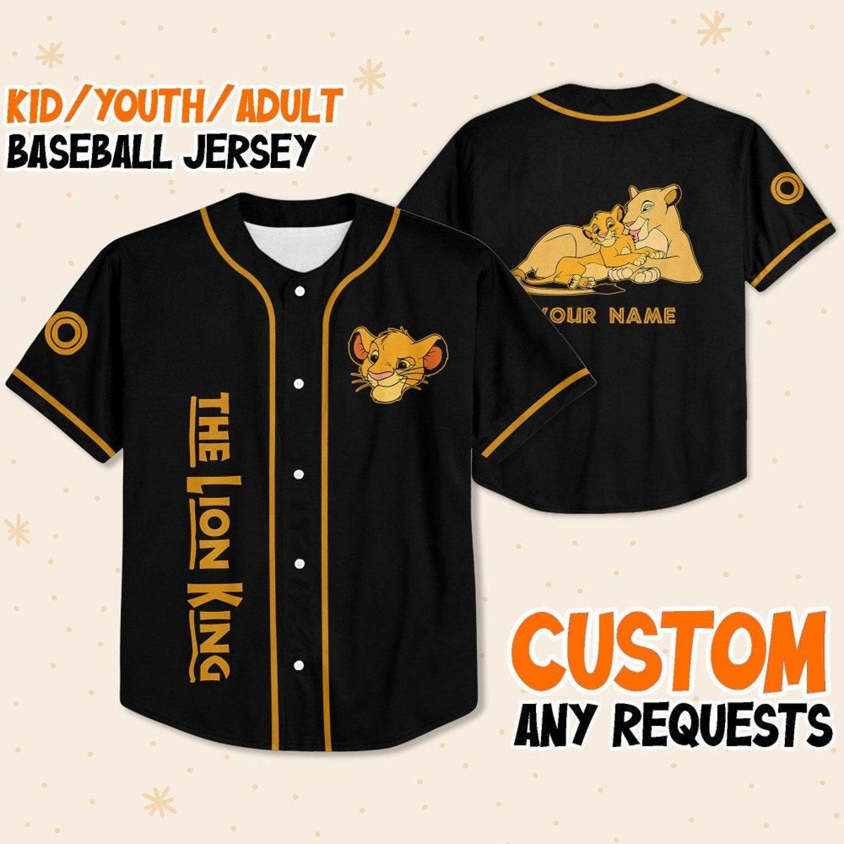 Mckenzieshoponline Disney The Lion King Sarabi And Simba Personalized Baseball Jersey For Fans