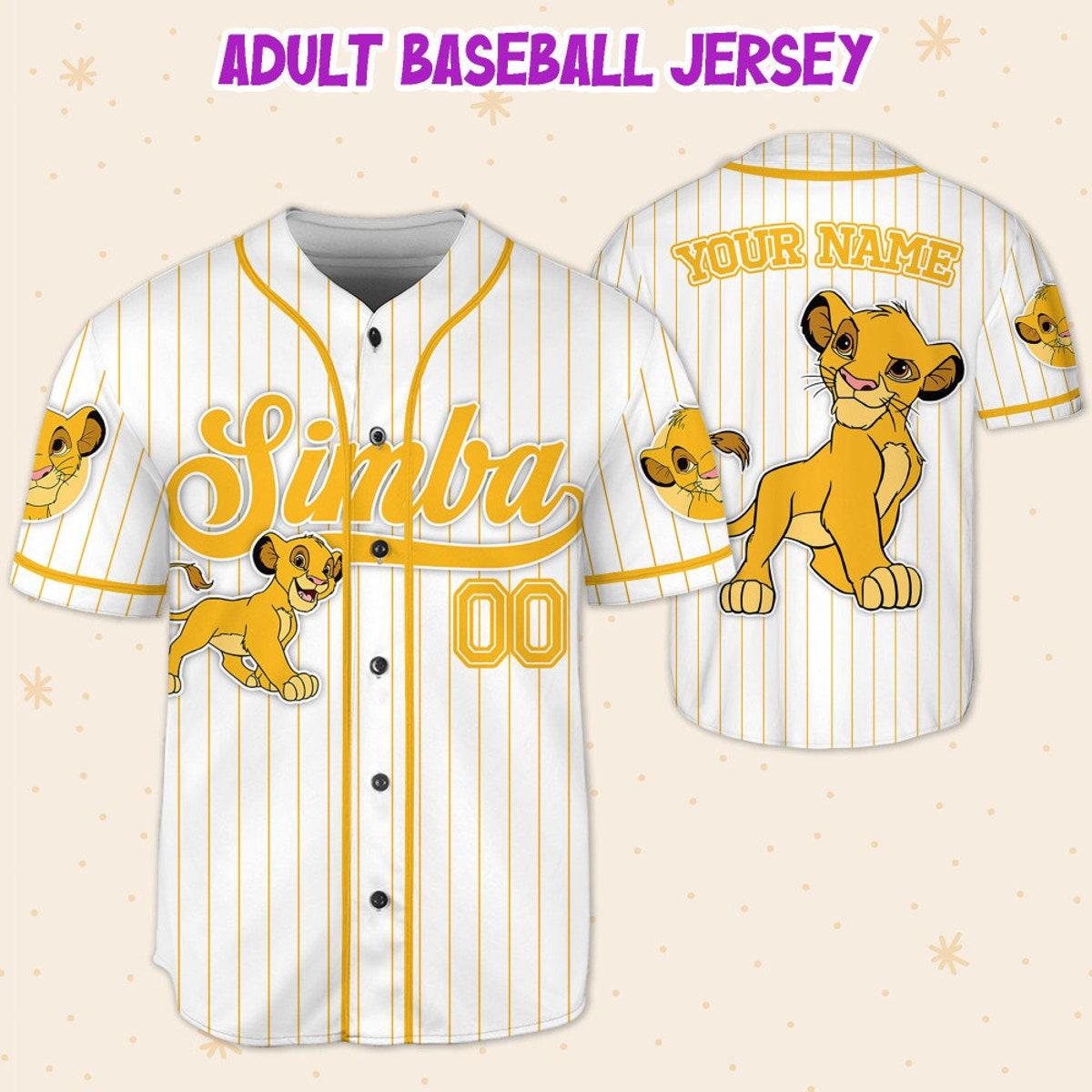Mckenzieshoponline Disney The Lion King Simba Simple Stripe Personalized Baseball Jersey For Fans - Image 6