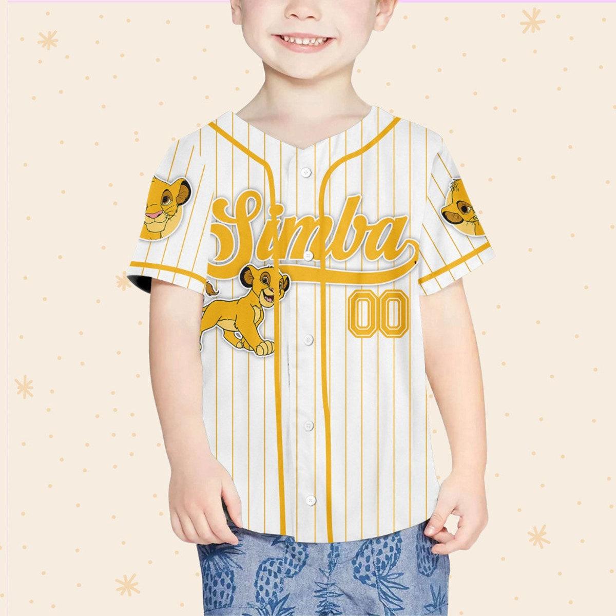 Mckenzieshoponline Disney The Lion King Simba Simple Stripe Personalized Baseball Jersey For Fans - Image 5