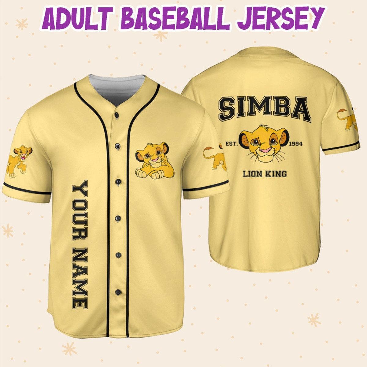 Mckenzieshoponline Disney The Lion King Vintage Simba Personalized Baseball Jersey For Fans - Image 7