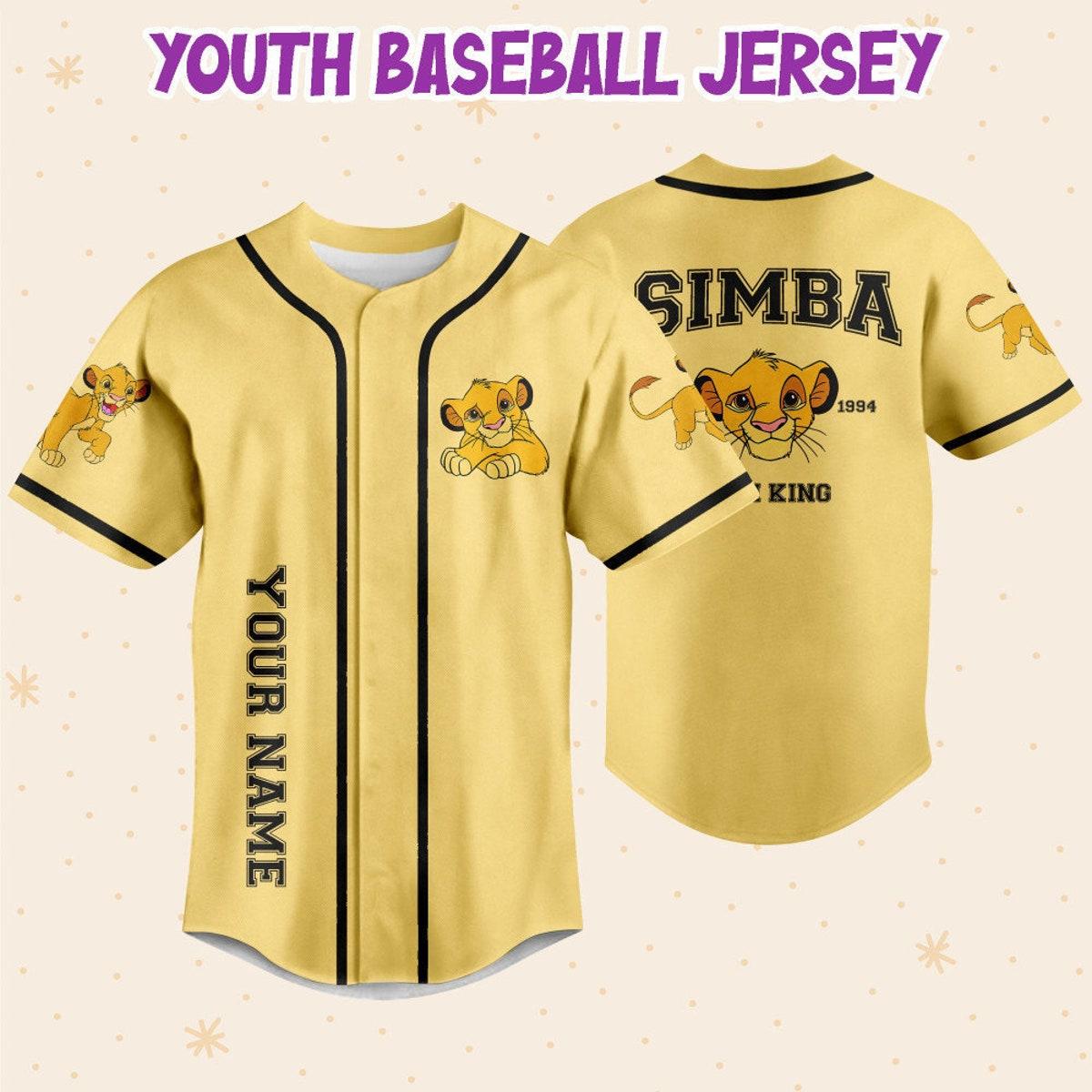 Mckenzieshoponline Disney The Lion King Vintage Simba Personalized Baseball Jersey For Fans - Image 6