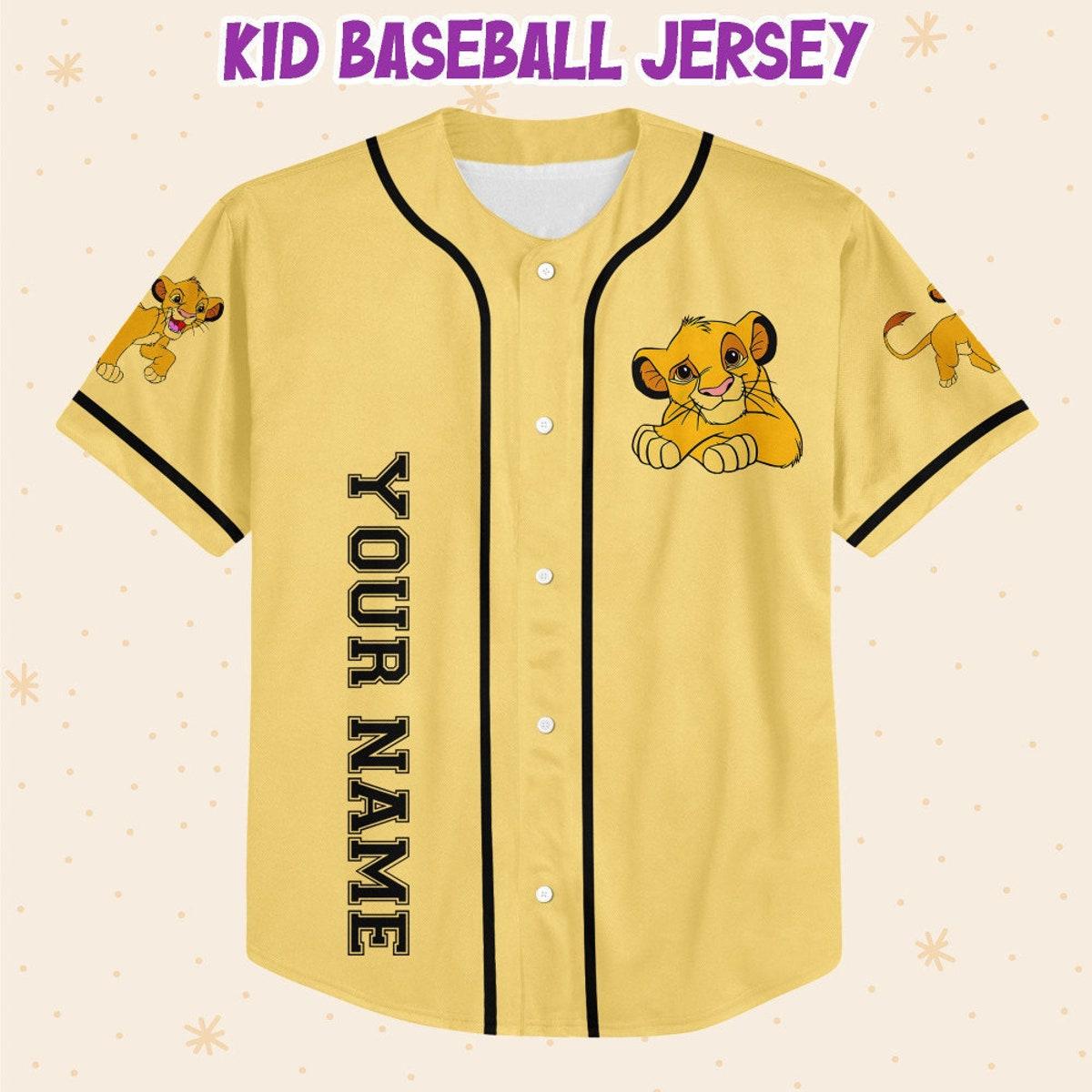 Mckenzieshoponline Disney The Lion King Vintage Simba Personalized Baseball Jersey For Fans - Image 3