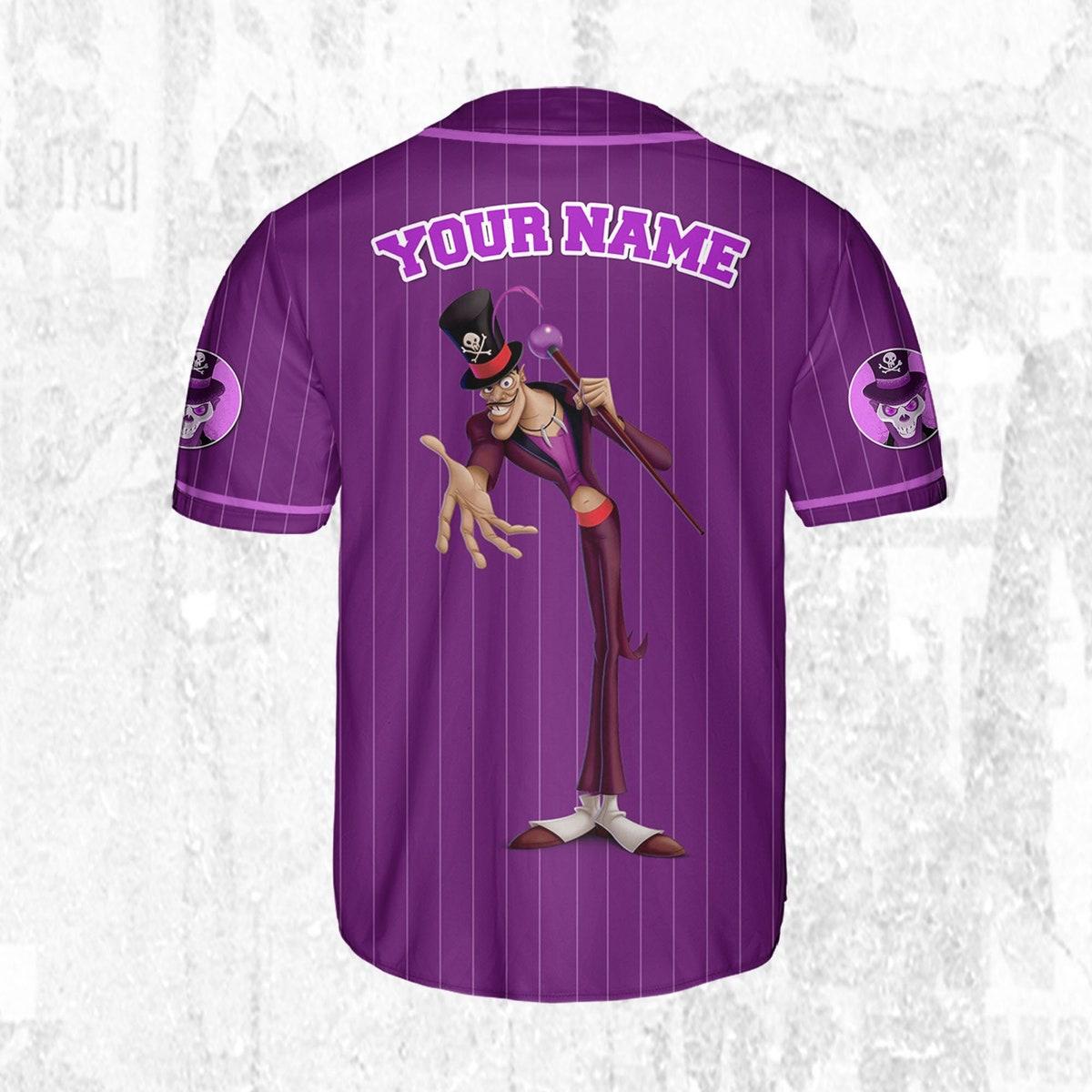 Mckenzieshoponline Disney Tiana Dr Facilier Purple Dark Personalized Baseball Jersey For Fans - Image 5