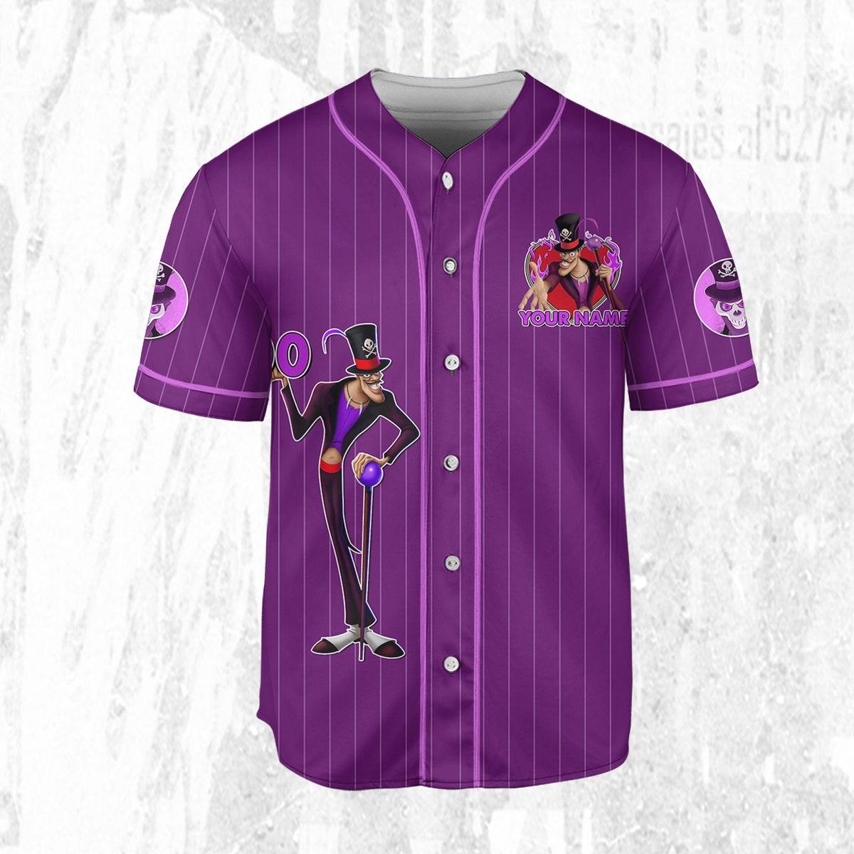 Mckenzieshoponline Disney Tiana Dr Facilier Purple Dark Personalized Baseball Jersey For Fans - Image 4