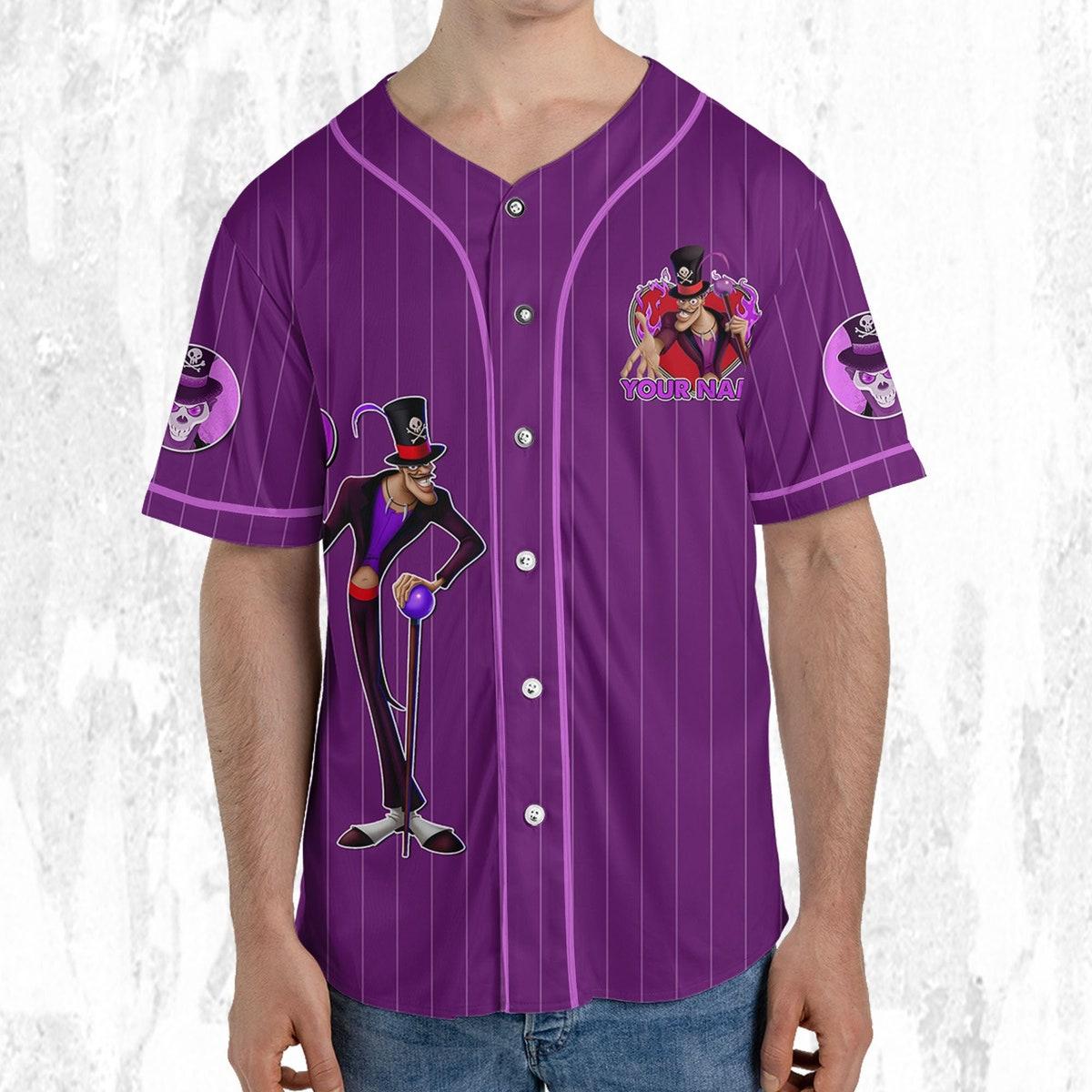 Mckenzieshoponline Disney Tiana Dr Facilier Purple Dark Personalized Baseball Jersey For Fans - Image 6
