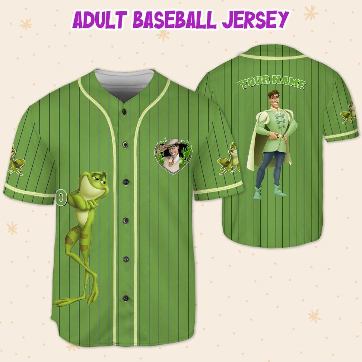 Mckenzieshoponline Disney Tiara Prince Naveent Green Personalized Baseball Jersey For Fans - Image 6