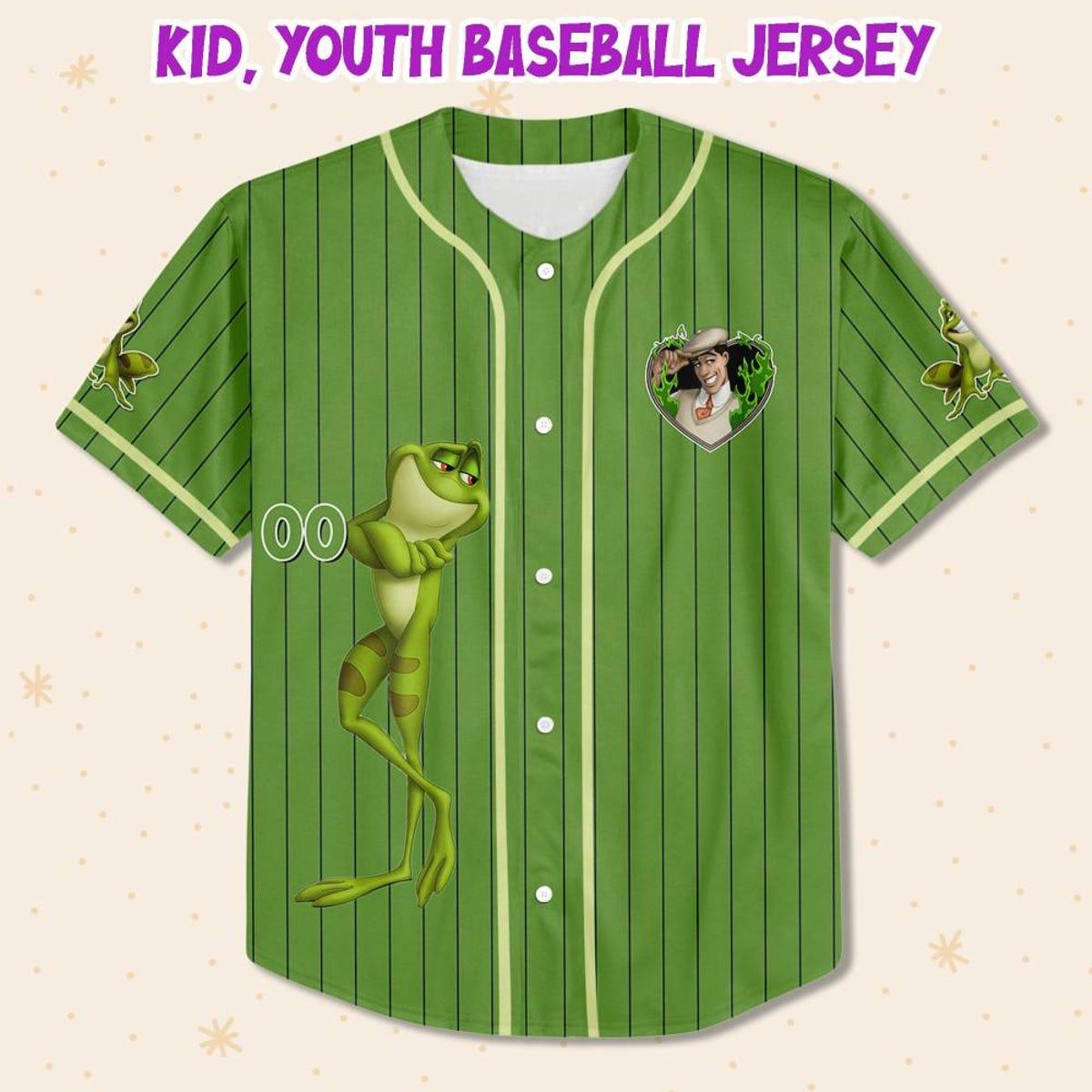 Mckenzieshoponline Disney Tiara Prince Naveent Green Personalized Baseball Jersey For Fans - Image 3