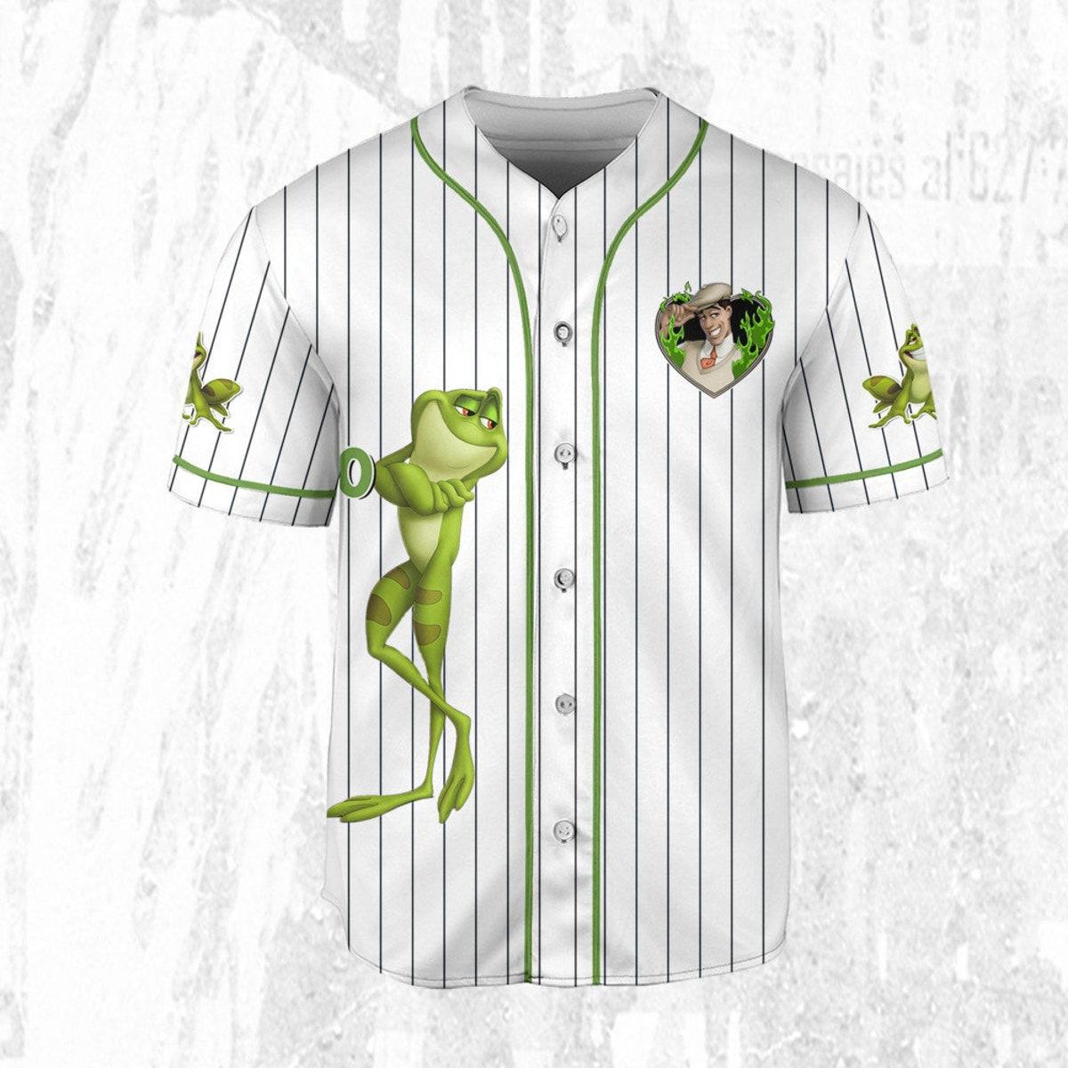 Mckenzieshoponline Disney Tiara Prince Naveent Green White Personalized Baseball Jersey For Fans - Image 4