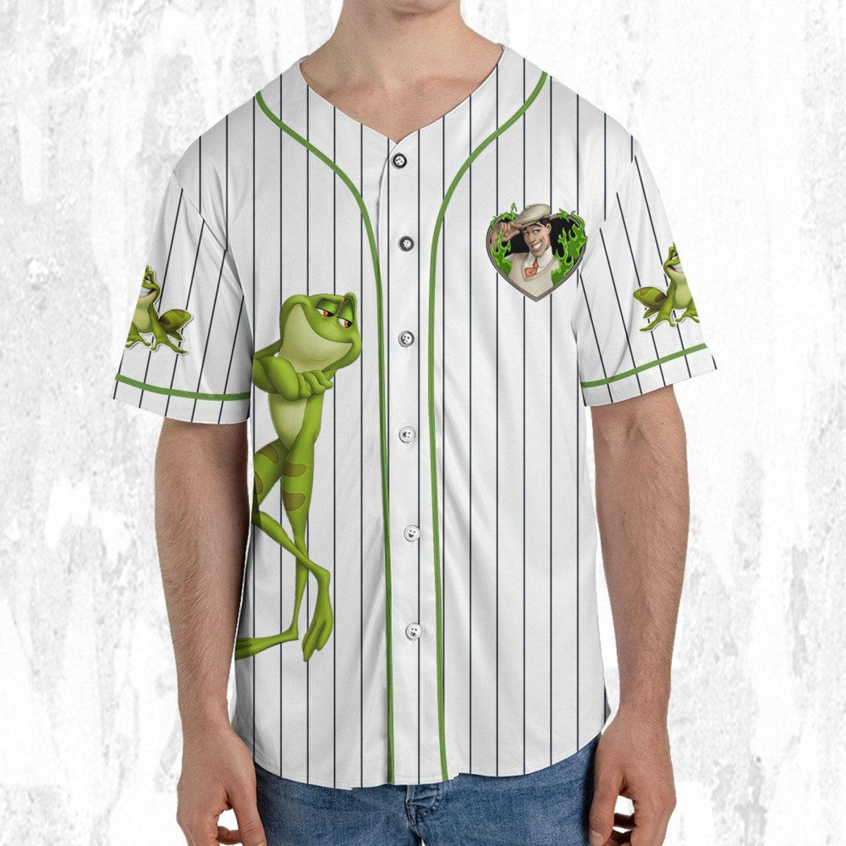 Mckenzieshoponline Disney Tiara Prince Naveent Green White Personalized Baseball Jersey For Fans - Image 6