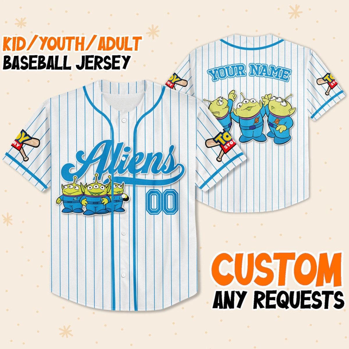 Mckenzieshoponline Disney Toy Story Aliens Personalized Baseball Jersey For Fans
