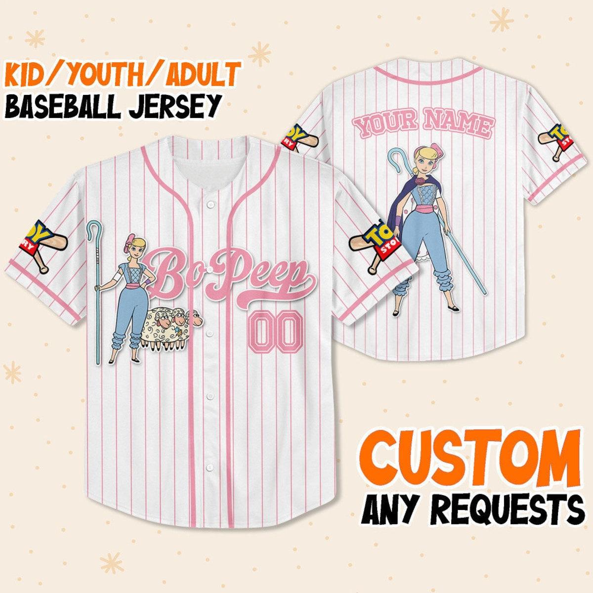 Mckenzieshoponline Disney Toy Story Bo Peep Name Personalized Baseball Jersey For Fans - Image 2