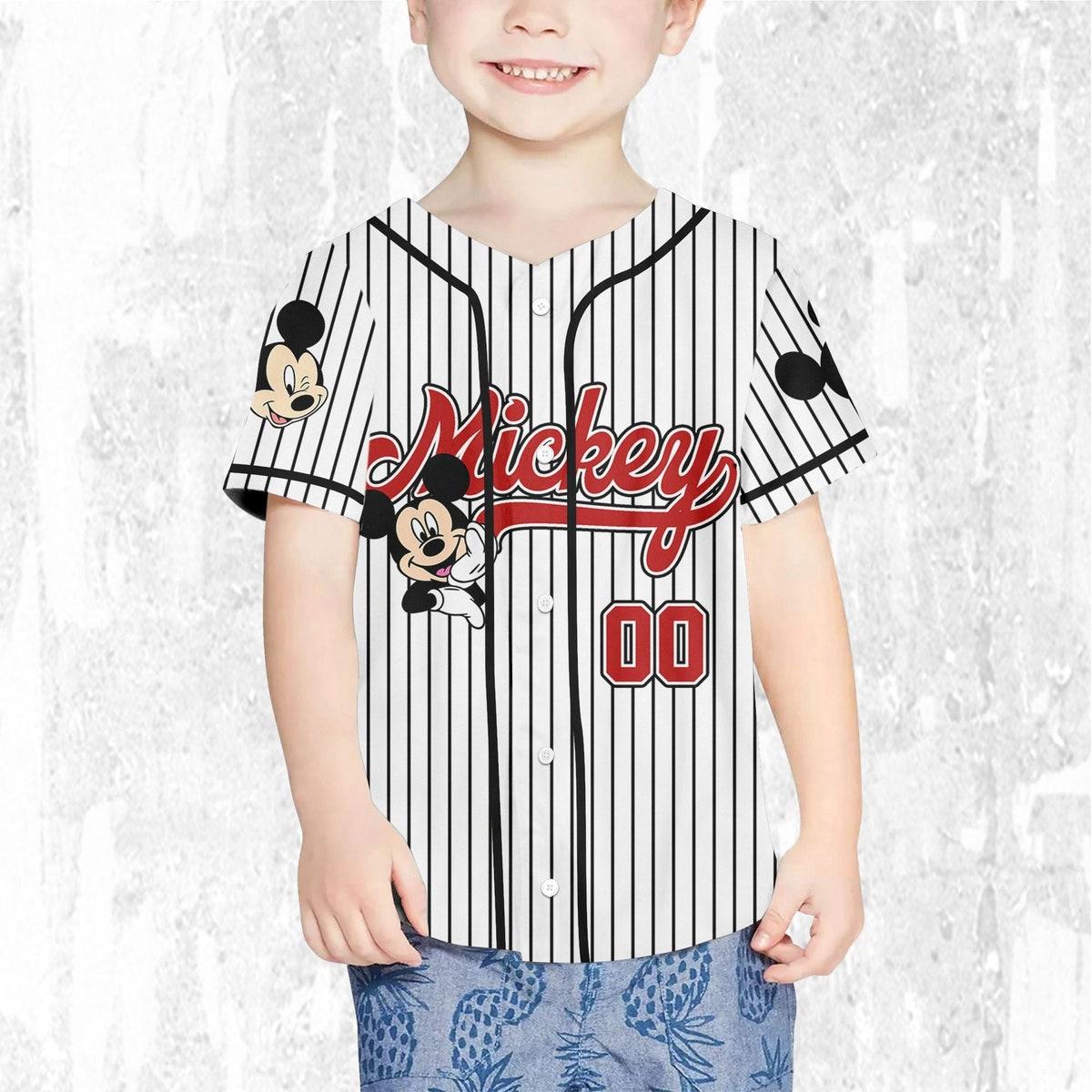 Mckenzieshoponline Disney Vintage Mickey Mouse Smile Personalized Baseball Jersey For Fans - Image 9