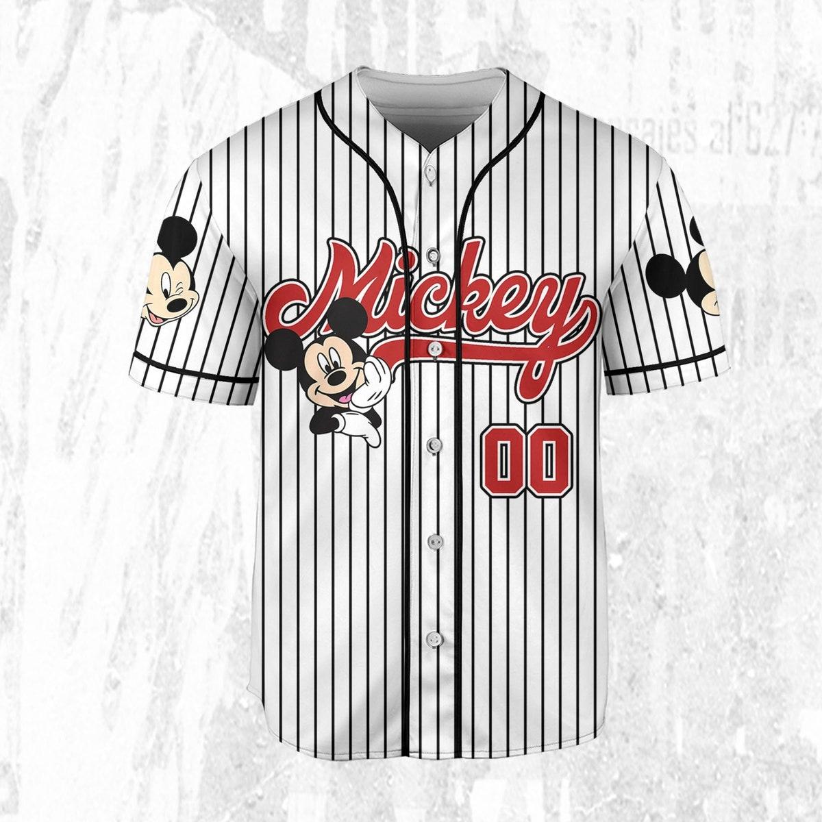 Mckenzieshoponline Disney Vintage Mickey Mouse Smile Personalized Baseball Jersey For Fans - Image 5