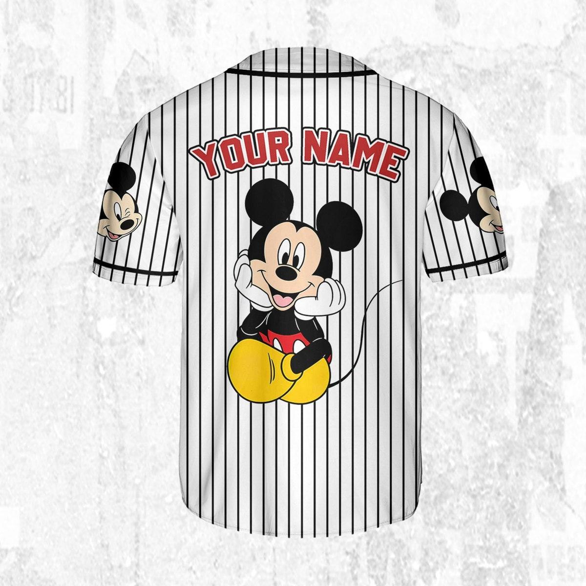 Mckenzieshoponline Disney Vintage Mickey Mouse Smile Personalized Baseball Jersey For Fans - Image 6