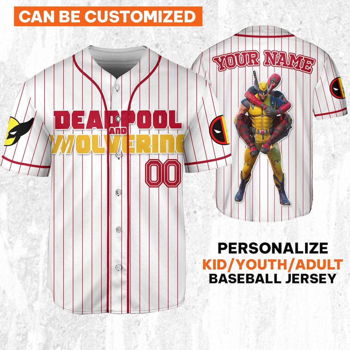 Mckenzieshoponline Disney W And D Friendship Deadpool Simple Personalized Baseball Jersey For Fans