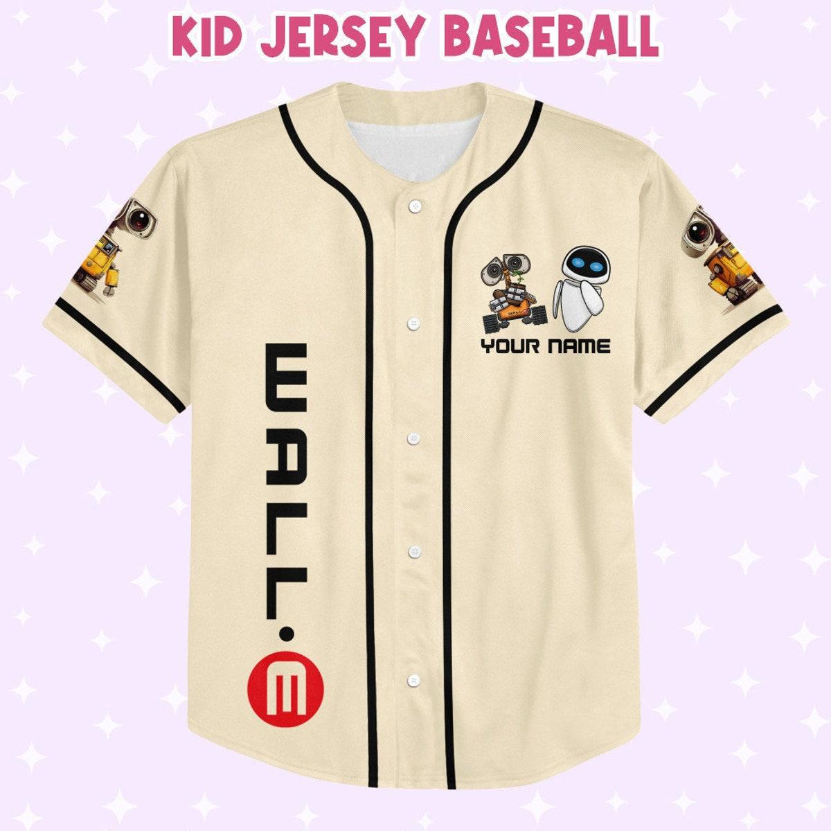 Mckenzieshoponline Disney Wall-e And Eve Personalized Baseball Jersey For Fans - Image 3
