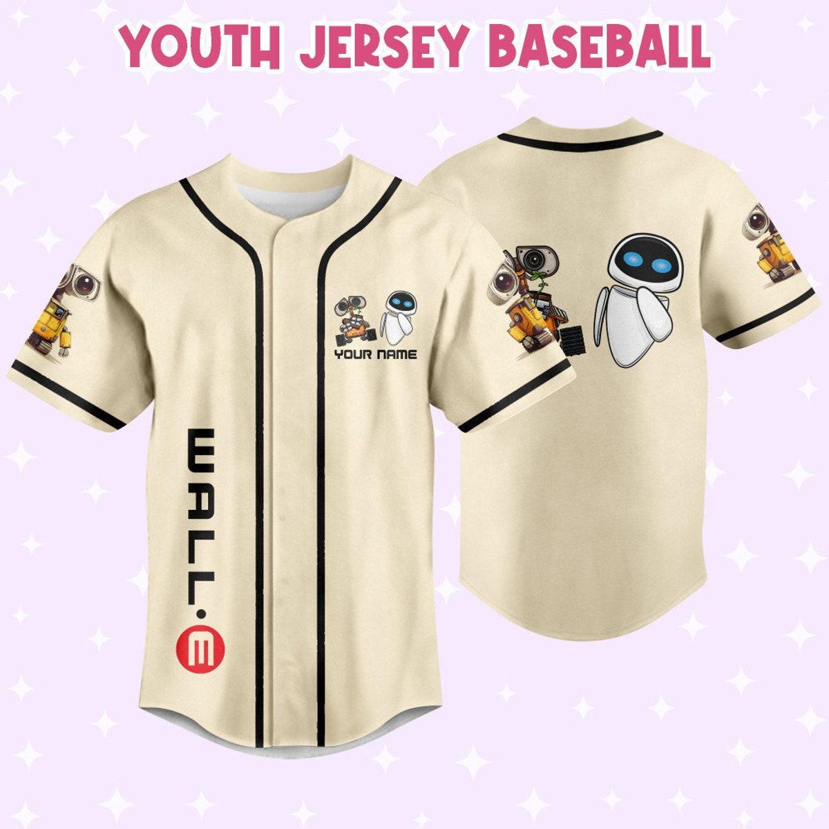Mckenzieshoponline Disney Wall-e And Eve Personalized Baseball Jersey For Fans - Image 6