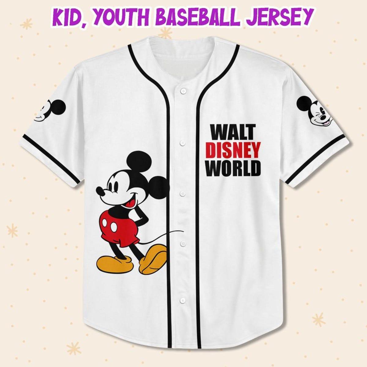Mckenzieshoponline Disney Walt Disney World White Personalized Baseball Jersey For Fans - Image 3