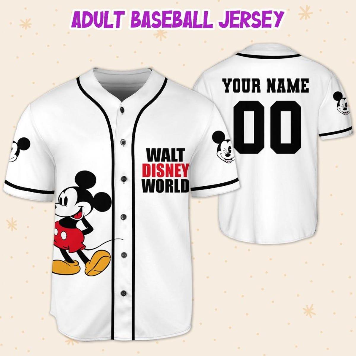 Mckenzieshoponline Disney Walt Disney World White Personalized Baseball Jersey For Fans - Image 6