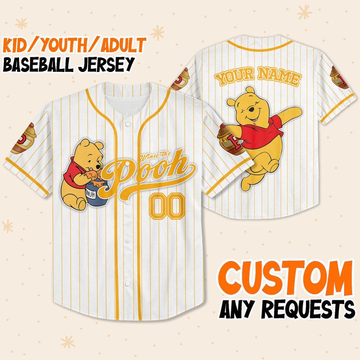 Mckenzieshoponline Disney Winnie The Pooh Pooh Personalized Baseball Jersey For Fans - Image 2