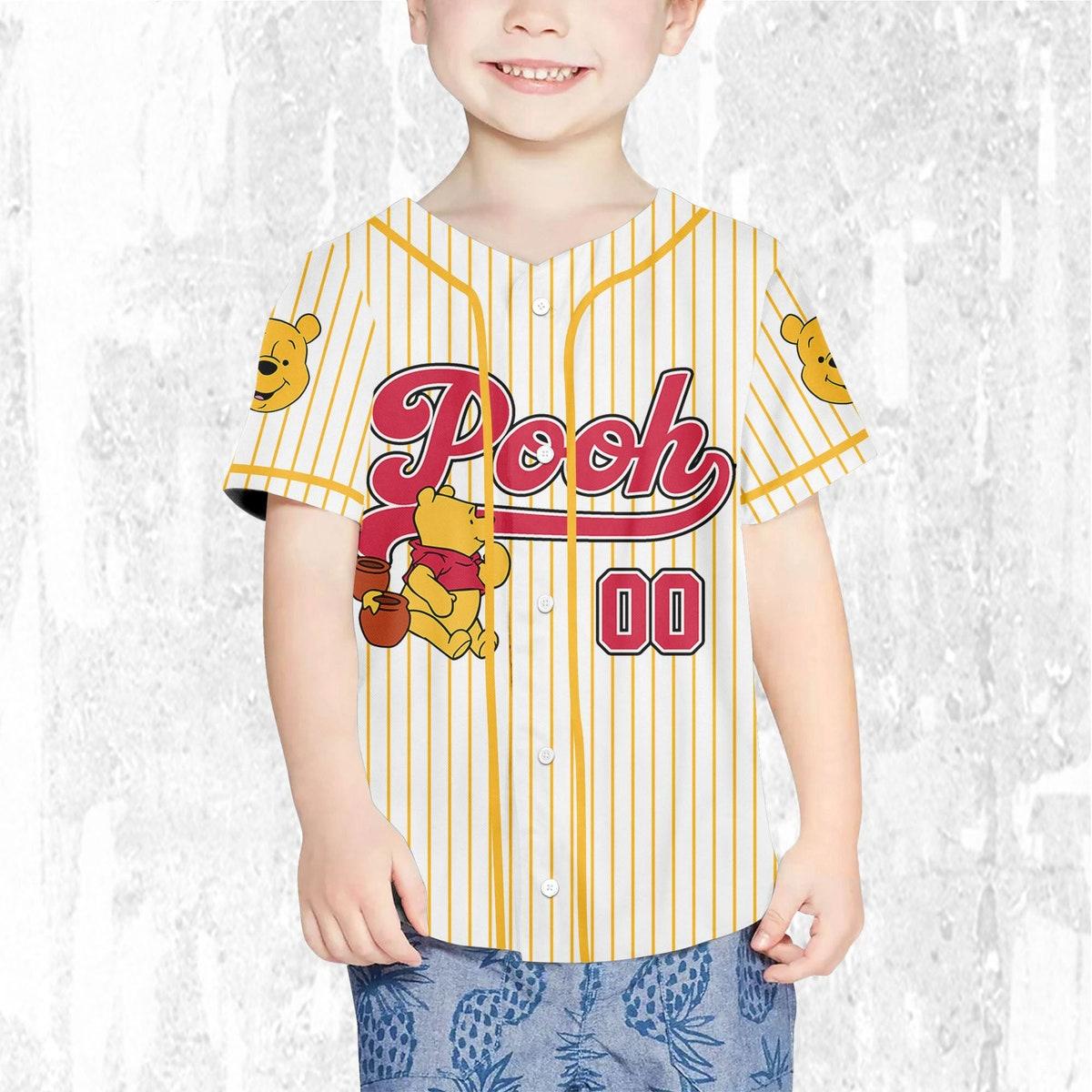 Mckenzieshoponline Disney Winnie The Pooh Striped Personalized Baseball Jersey For Fans - Image 8