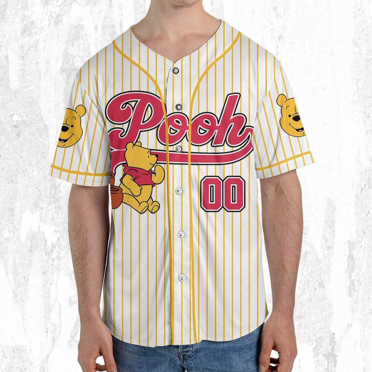 Mckenzieshoponline Disney Winnie The Pooh Striped Personalized Baseball Jersey For Fans - Image 6