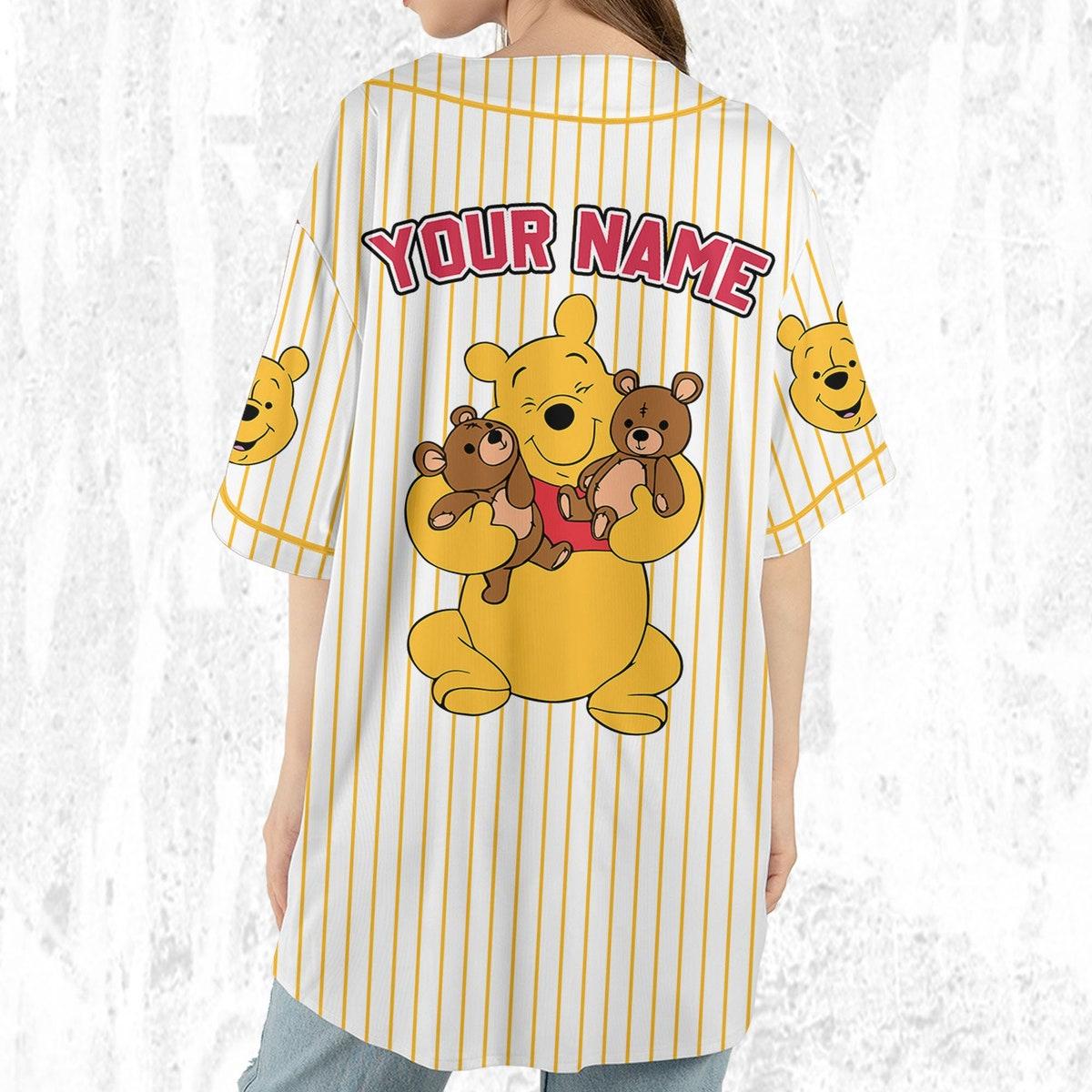 Mckenzieshoponline Disney Winnie The Pooh Striped Personalized Baseball Jersey For Fans - Image 7