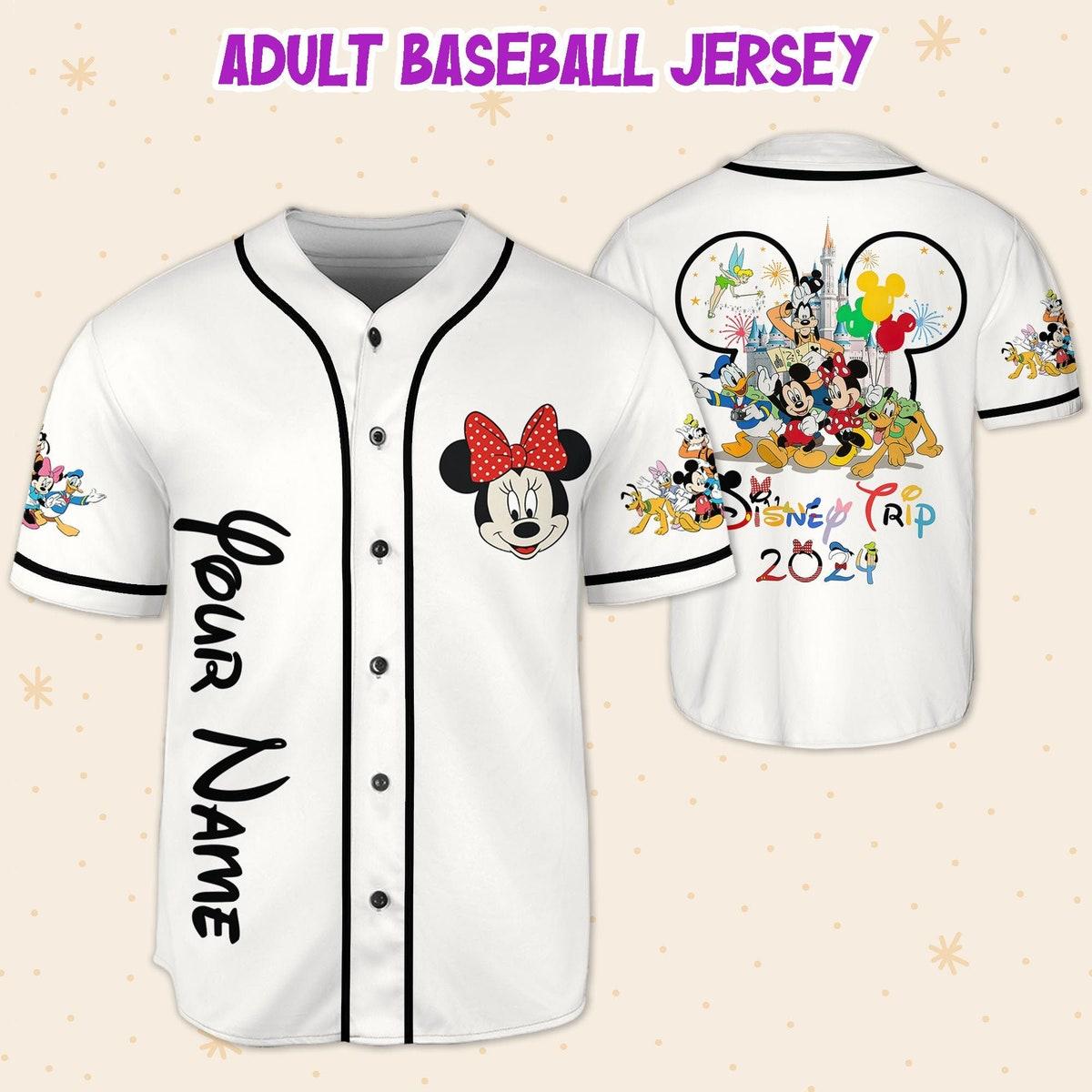 Mckenzieshoponline Disneyland Disney Trip With Minnie Mouse 2024 Personalized Baseball Jersey For Fans - Image 6