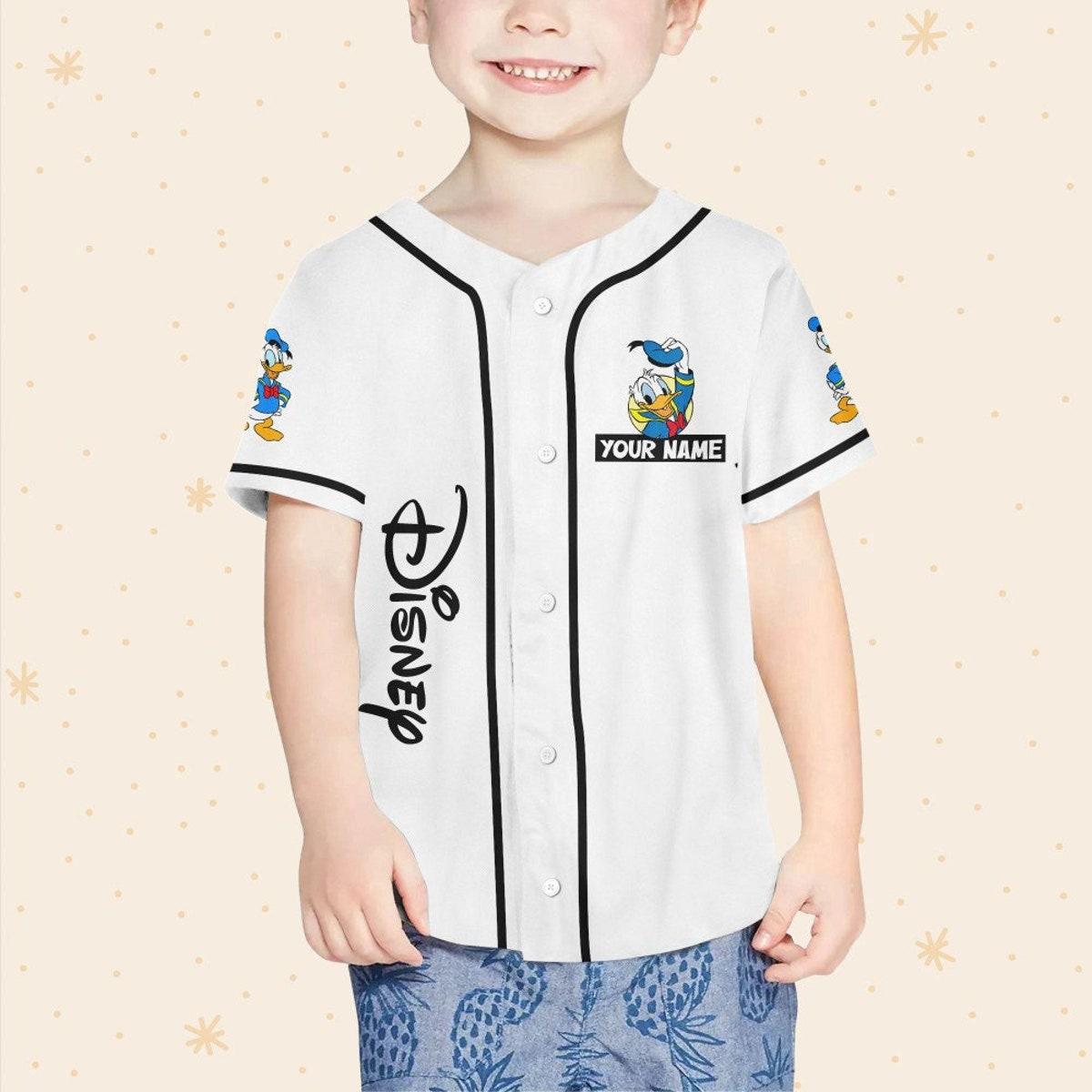 Mckenzieshoponline Disneyland Donald Duck Vintage Disney Characters Personalized Baseball Jersey For Fans - Image 5